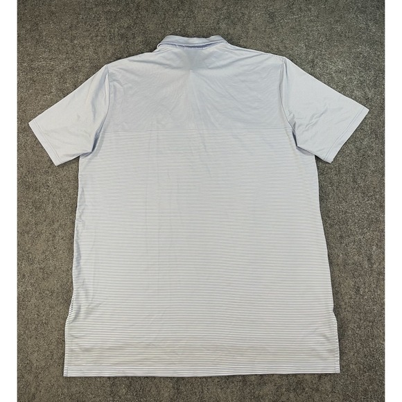 Ralph Lauren RLX Polo Shirt Mens XL Blue Stripe Trump International Golf Club - Picture 3 of 8